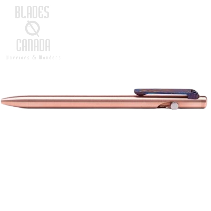 Tactile Turn Slim Bolt Action Pen Standard - Copper w/ Timascus Clip (image for) Tactile Turn Slim Bolt Action Pen Standard - Copper w/ Timascus Clip
